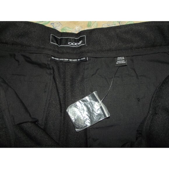 oobe Pants Womens 4 x 29" Black Polyester Flat Front straight leg Uniform Work - Picture 5 of 10